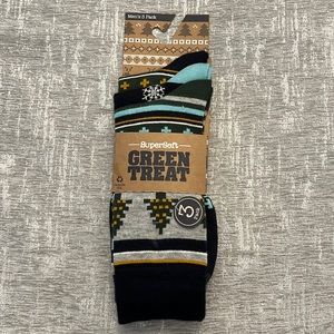 Green Treat Super Soft Men’s 3 Pack Socks